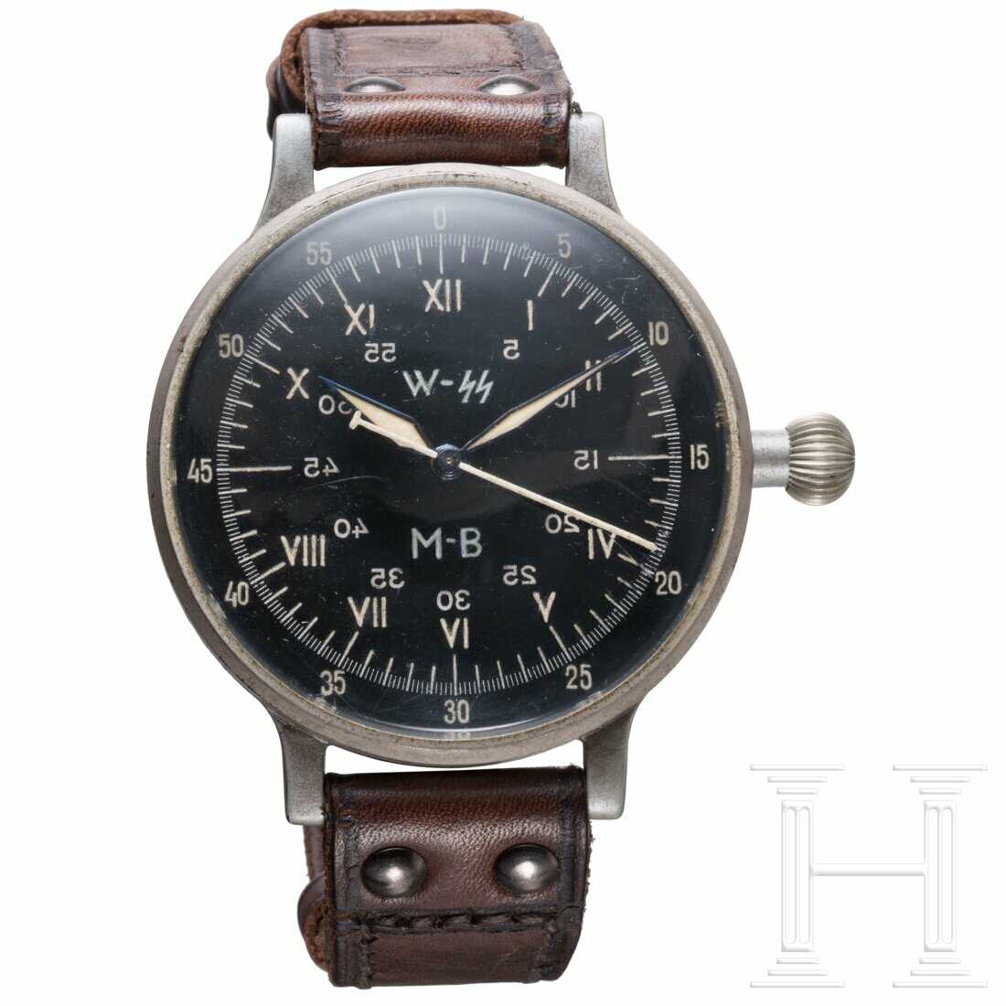 Beobachtungsuhr "B-Uhr" für Messbatterien (M-B) der Waffen-SS, A. Lange & Söhne, Glashütte Beobachtungsuhr "B-Uhr" für Messbatterien (M-B) der Waffen-SS, A. Lange & Söhne, Glashütte