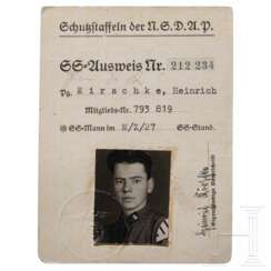 SS-Ausweis eines Angehörigen im M/Z/27 SS-Standarte