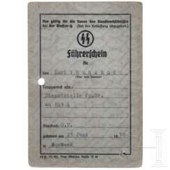 SS-Führerschein eines flämischen Freiwilligen