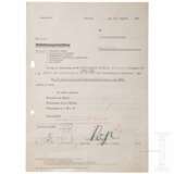 SS-Gruppenführer Oswald Pohl - signierter Beförderungsvorschlag für den SS-Oberführer Wilhelm Jeppe vom 30. August 1940 - photo 1