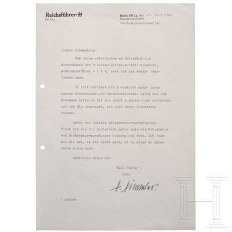 Heinrich Himmler - Schreiben mit eigenhändiger Tintenunterschrift an Joachim von Ribbentrop - photo 1