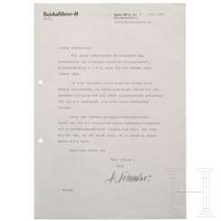 Heinrich Himmler - Schreiben mit eigenhändiger Tintenunterschrift an Joachim von Ribbentrop