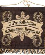 République de Weimar (1919-1933). Schellenbaumfahne des Traditionsverbandes des 18. Infanterie-Regiments, II. Bataillon