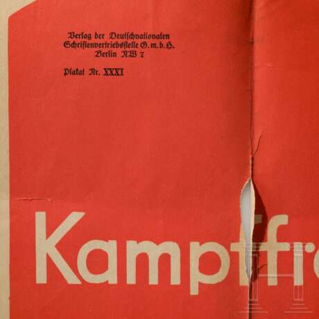 Wahlplakat "Mit diesen Männern! Wählt Liste 5 - Kampffront Schwarz-Weiß-Rot" - photo 3