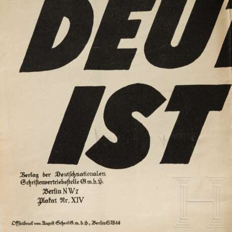 Wahlplakat "Die Liste 5 - Deutschnational ist Deine Wahl" - photo 3