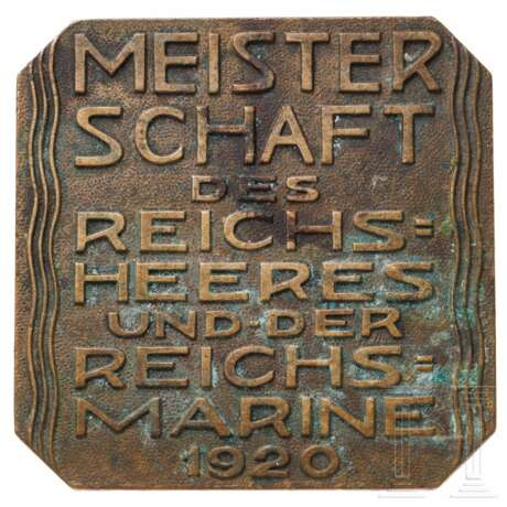 Meisterschafts-Plakette des Reichsheeres und der Reichsmarine, 2. Preis von 1920 - photo 2