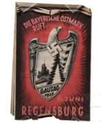 Dépliants et brochures. Zehn Exemplare des Plakates "Die bayerische Ostmark ruft - Gautag 1937 - 6. Juni Regensburg"