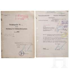 Martin Bormann - eigenhändige Unterschrift auf dem Verleihungsantrag zum Luftschutz-Ehrenzeichen 1. Klasse