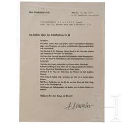 August Eigruber - Urkunde zum Totenkopfring der SS