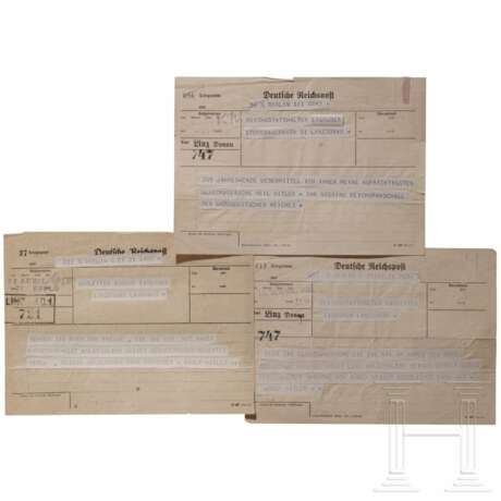 August Eigruber - drei Telegramme - photo 1