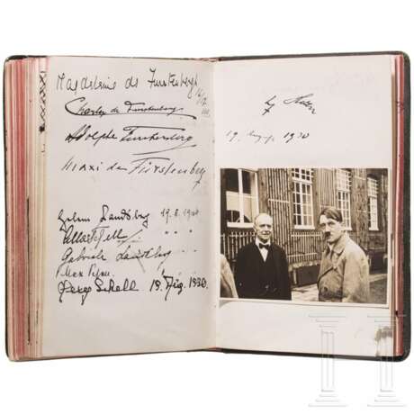 Paul von Eltz-Rübenach (1875 - 1943) - Gästebuch des Schlosses Wahn bei Köln aus den Jahren 1903 bis 1931 mit Unterschriften u.a. von Adolf Hitler, Heinrich Hoffmann, Rudolf Hess und Arno Breker - photo 3