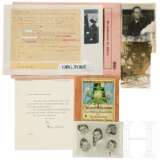 Magda Goebbels - Schriftverkehr mit drei Autographen und Gittermappe - Foto 1