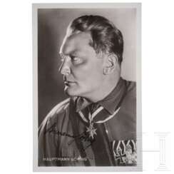 Hermann Göring - eigenhändige Tintenunterschrift auf Hoffmannpostkarte