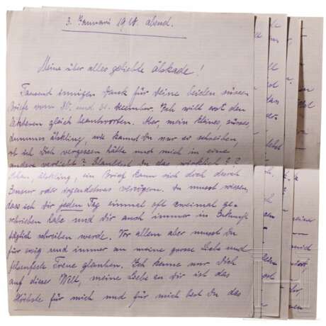 Hermann Göring - 14-seitiger überschäumender Liebesbrief an Carin vom "3. Januar 1921 abend" - photo 1