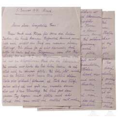 Hermann Göring - sechsseitiger Liebesbrief an Carin voller Ungeduld und Selbstmitleid, datiert "5. Januar 1921 Abend"