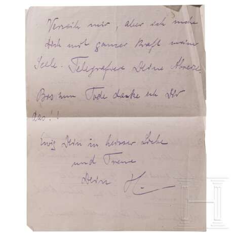 Hermann Göring - zweiseitiger Brief an Carin mit Suiziddrohung vom 5. Januar 1921 - Foto 2