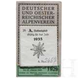 Rudolf Heß - Mitgliedsausweis im Deutsch-Österreichischen Alpenverein von 1929 - 1935 - фото 1