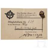 Rudolf Heß - Mitgliedskarte und Anstecknadel des Rings Deutscher Flieger für 1929/30 - photo 1