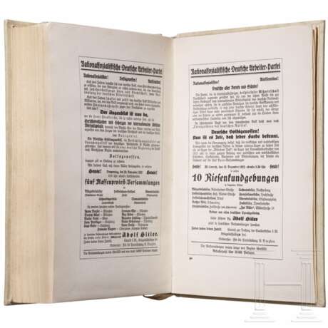 Adolf Hitler - in Pergament gebundene Erstausgabe "Mein Kampf", Band 1, Nummer "10", mit eigenhändiger Widmung an Emil Maurice 1925 - photo 10