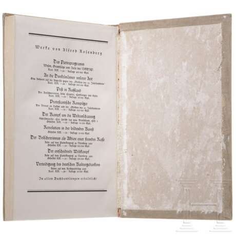 Alfred Rosenberg - signierte Ausgabe von "Der Mythus des 20. Jahrhunderts" und zwei weitere seiner Bücher - photo 4
