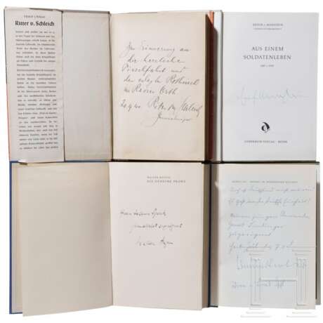Autographen von Ritter von Schleich, Erich von Manstein, Walter Hagen, Karl Maria Demelhuber und Lothar Rendulic - photo 1