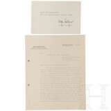 Walther Funk und Wilhelm Brückner - Brief und Karte an Prof. Theo Morell, 1944 - photo 1