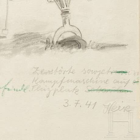 Kriegsberichter E.G. Heise - Gruppe an Zeichnungen und Karikaturen, 1940/41 - photo 6