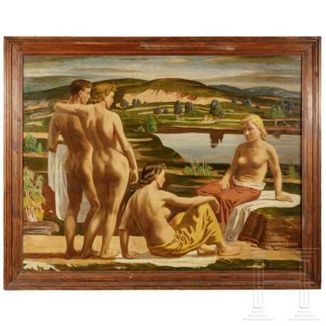 Bernhard Müller (1880 - 1965) - Gemälde "Sommerzeit" aus der Großen Deutschen Kunstausstellung 1942 - Foto 4