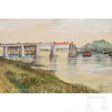 Erich Stürzenacker (1900 - ?) - Aquarell "Autobahnbrücke über einen Fluss", 1940 - photo 3