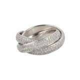 Bague en or blanc 18 carats avec diamants. Diamanten 21th century - Foto 3