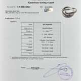 Bague en or blanc 18 carats avec diamants. Diamanten 21th century - Foto 6