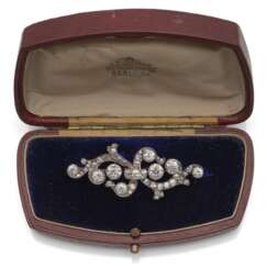 Feine Belle Époque Diamantbrosche,