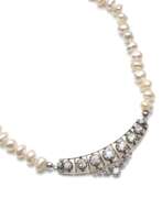 Product catalog. Belle Époque Collier mit Diamanten und Südseeperlen