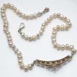 Belle Époque Collier mit Diamanten und Südseeperlen - photo 3
