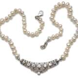 Belle Époque Collier mit Diamanten und Südseeperlen - photo 4