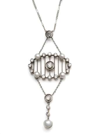Platinkette mit Jugendstil Anhänger - photo 1