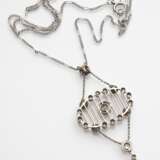 Platinkette mit Jugendstil Anhänger - photo 3