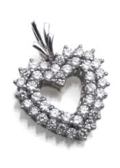 Herz-Anhänger mit Diamanten