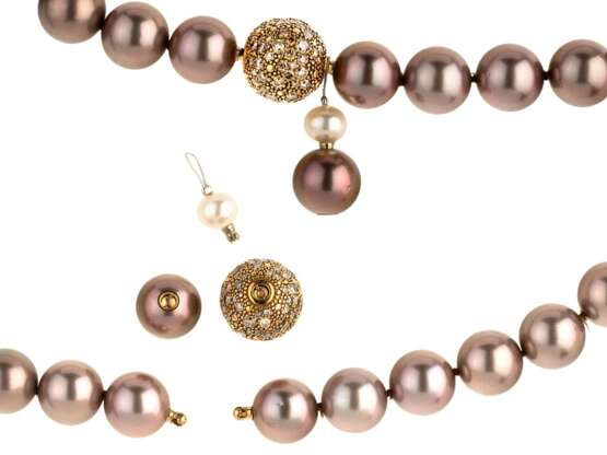 Parure mit Tahiti Zuchtperlen und Diamanten - фото 3