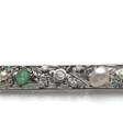 Brosche mit Diamanten und Smaragden - Maintenant aux enchères