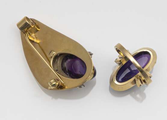 Schmuckkonvolut mit Amethysten & Brillanten - photo 2