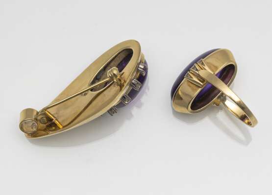 Schmuckkonvolut mit Amethysten & Brillanten - photo 3