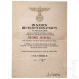 Generalleutnant der Polizei und SS-Gruppenführer Georg Jedicke - drei Urkunden - photo 4