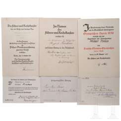 Urkunden eines Majors der Schutzpolizei, die Bestallung mit Tintenunterschrift Heinrich Himmlers