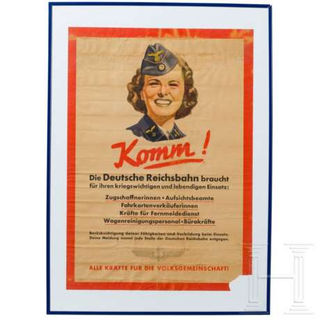 Plakat "Komm!" der Deutschen Reichsbahn - photo 1