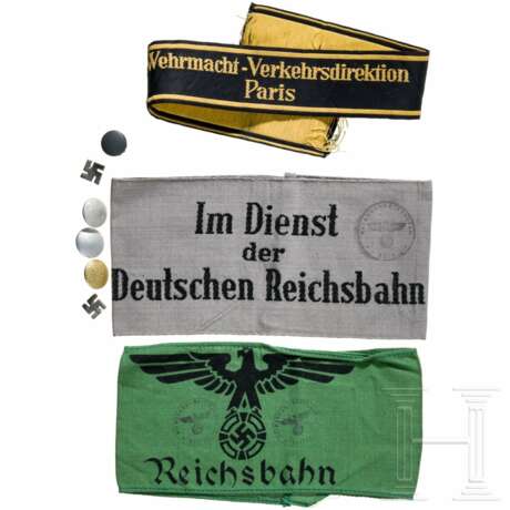 Drei Ärmelbänder/-streifen der Deutschen Reichsbahn - photo 1