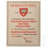 Ehrenurkunde der Wachstandarte "Feldherrnhalle" - photo 1