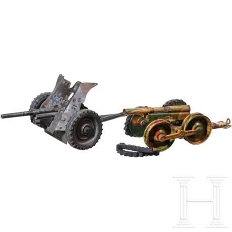 Zwölf Elastolin- und Lineol-Soldaten mit Fanfarenbläser und eine Märklin-Kanone - photo 4