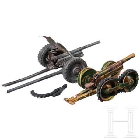 Zwölf Elastolin- und Lineol-Soldaten mit Fanfarenbläser und eine Märklin-Kanone - photo 5