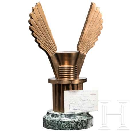 "Gerhard Fieseler Kunstflug Trophäe" - Wanderpreis zur 2. Kunstflug-Veranstaltung am Flugplatz Paderborn-Haxterberg, 1984 - photo 3